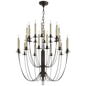 Erika Two-Tier Chandelier in Aged Iron