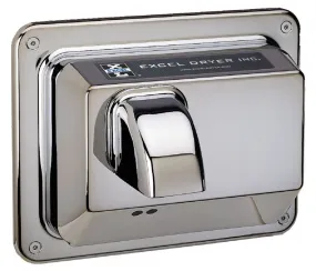 Excel Dryer Hands Off® R76-IC Hand Dryer - Polished Chrome on Zinc Alloy Automatic Semi Recessed