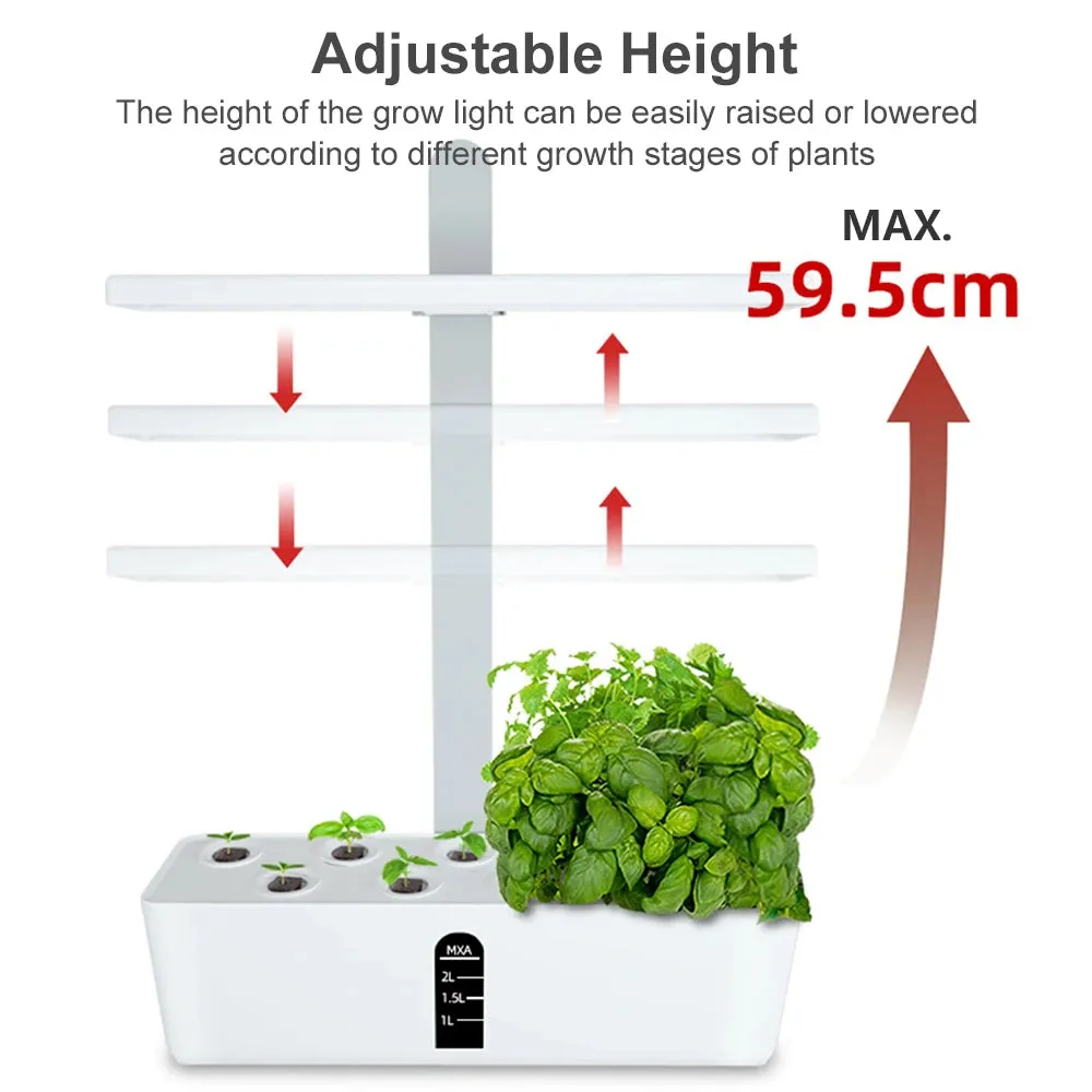 Experience Year-Round Gardening Magic with the Complete Indoor, 365/24/7 Smart Garden! Hydroponic Growing System, Indoor Herb Garden Kit with Automatic Timing, LED Grow Lights, and Water Pump for Home Flower Pots!