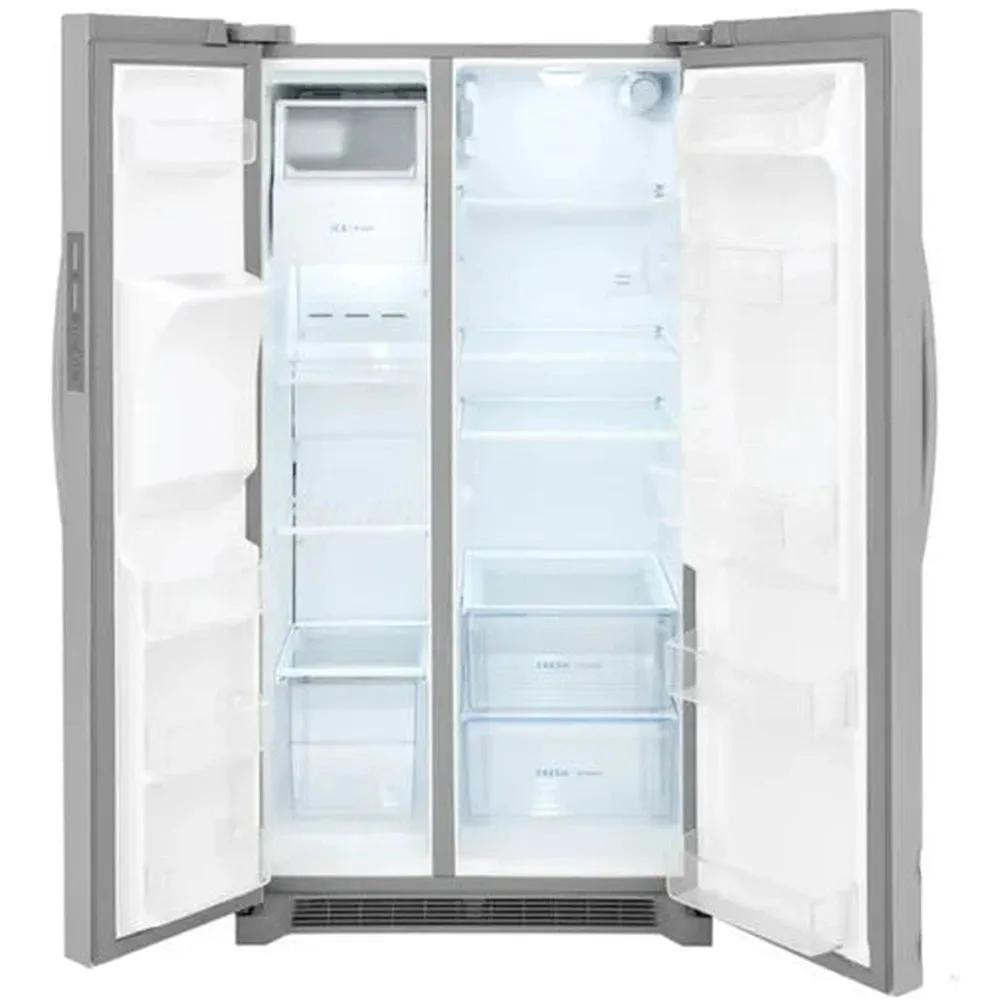 Frigidaire 25.6-cu ft Side-by-Side Refrigerator with Ice Maker (Stainless Steel) FRSS26L3AF