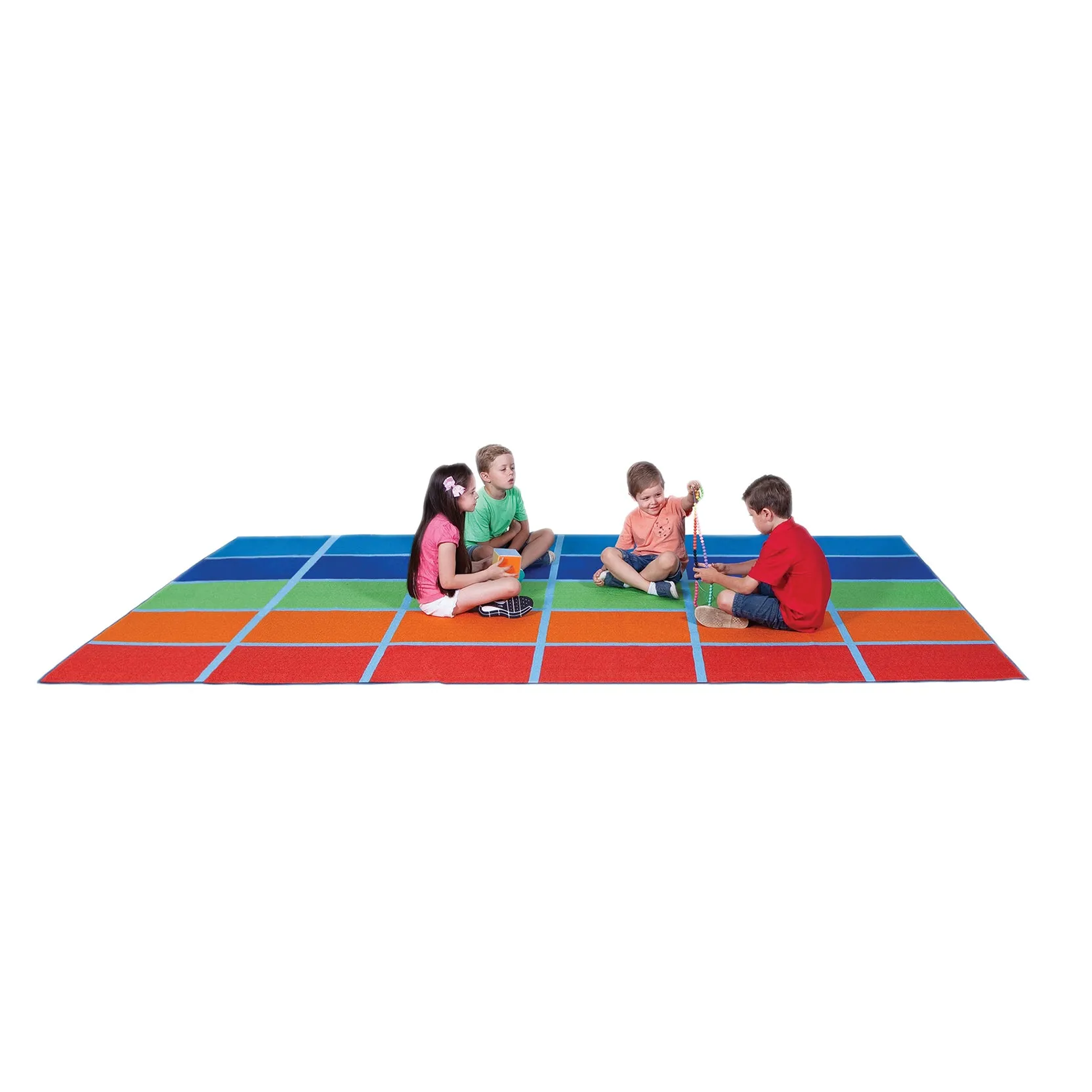 Fun Colour Blocks Rug - 30 Squares