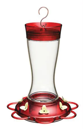 Garnet Glass Hummingbird Feeder