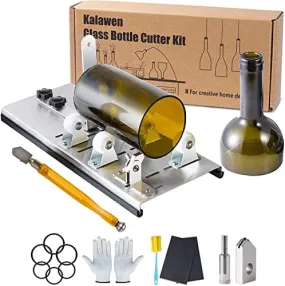 Glass Bottle Cutter, Upgrade Bottle Cutter & Glass Cutter Kit for Bottles, Wine Glass Bottle Cutter Tool to Cut Bottles Wine Beer Liquor Whiskey Champagne