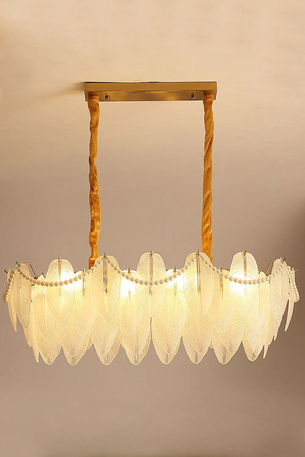 Glass Feather Chandeliers