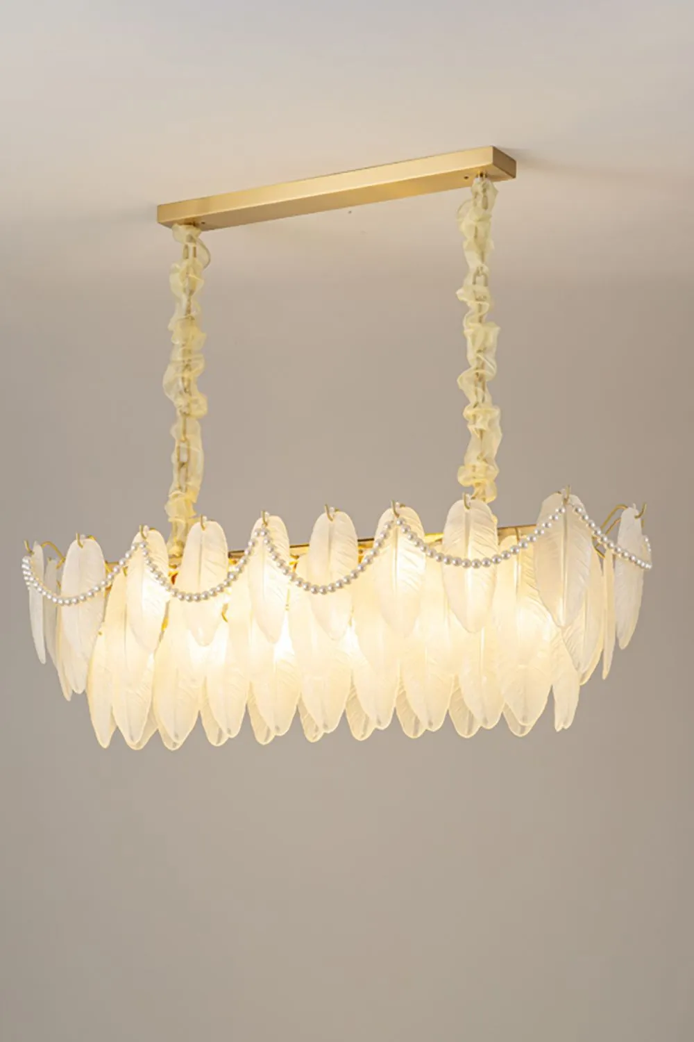 Glass Feather Chandeliers