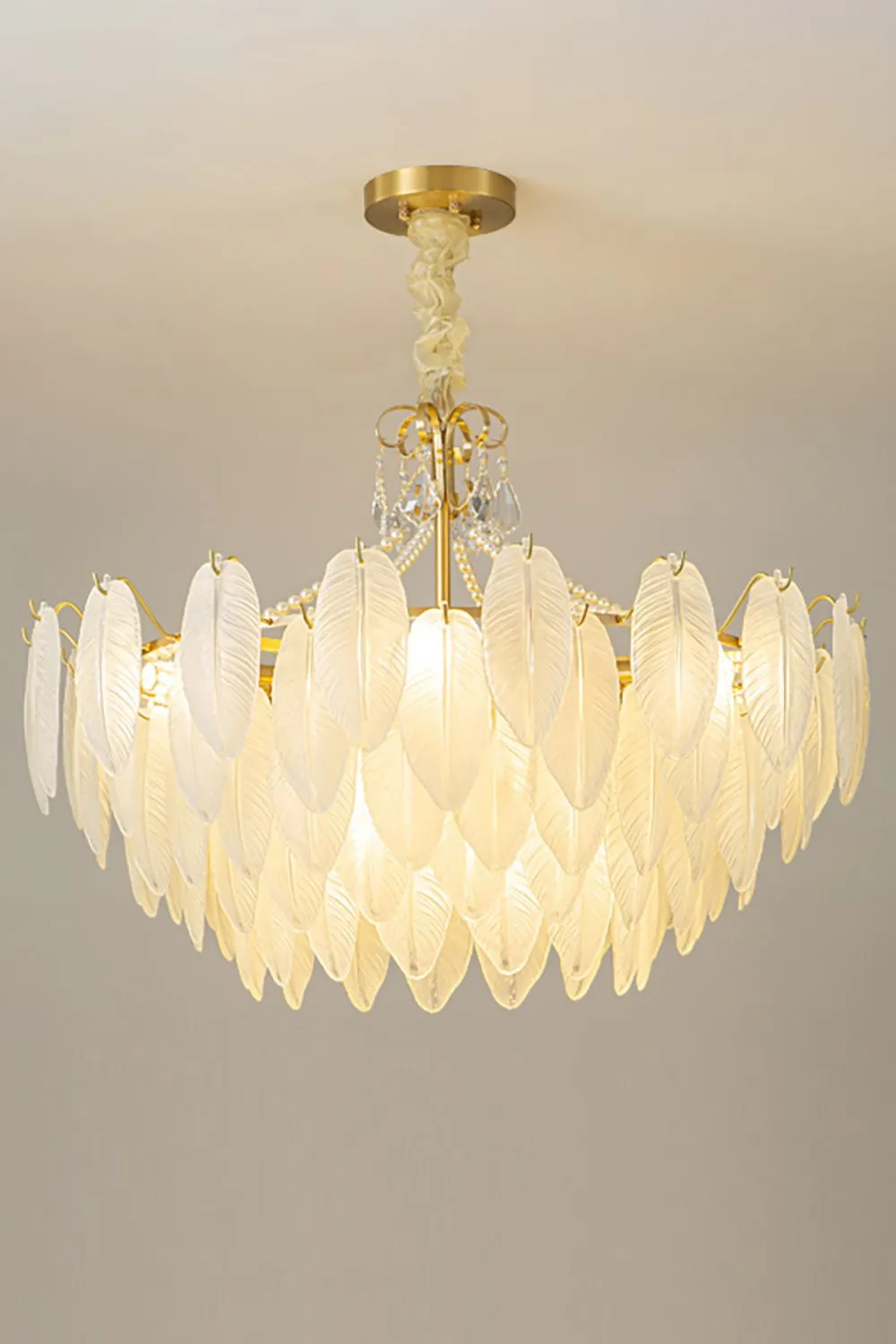 Glass Feather Chandeliers