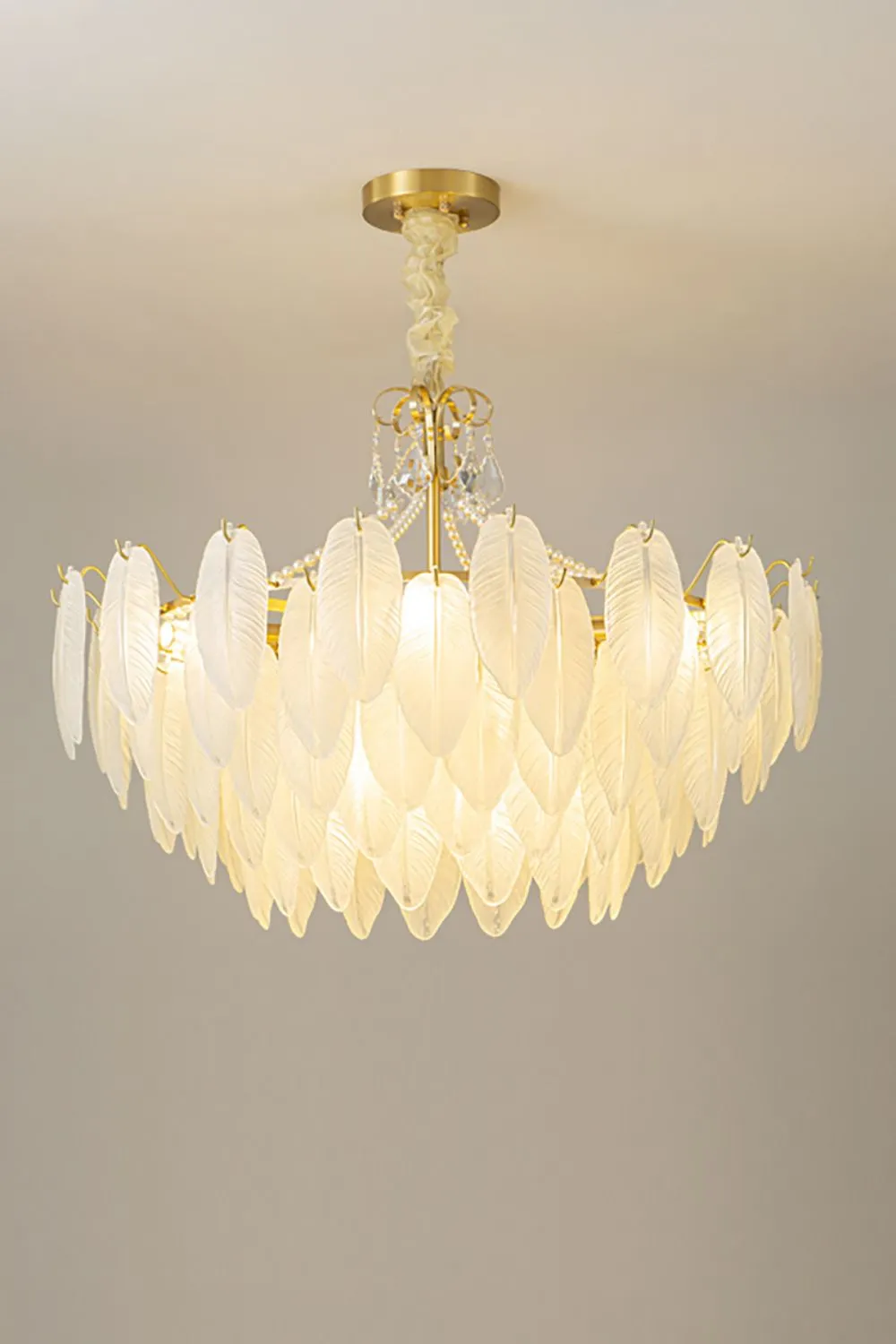 Glass Feather Chandeliers