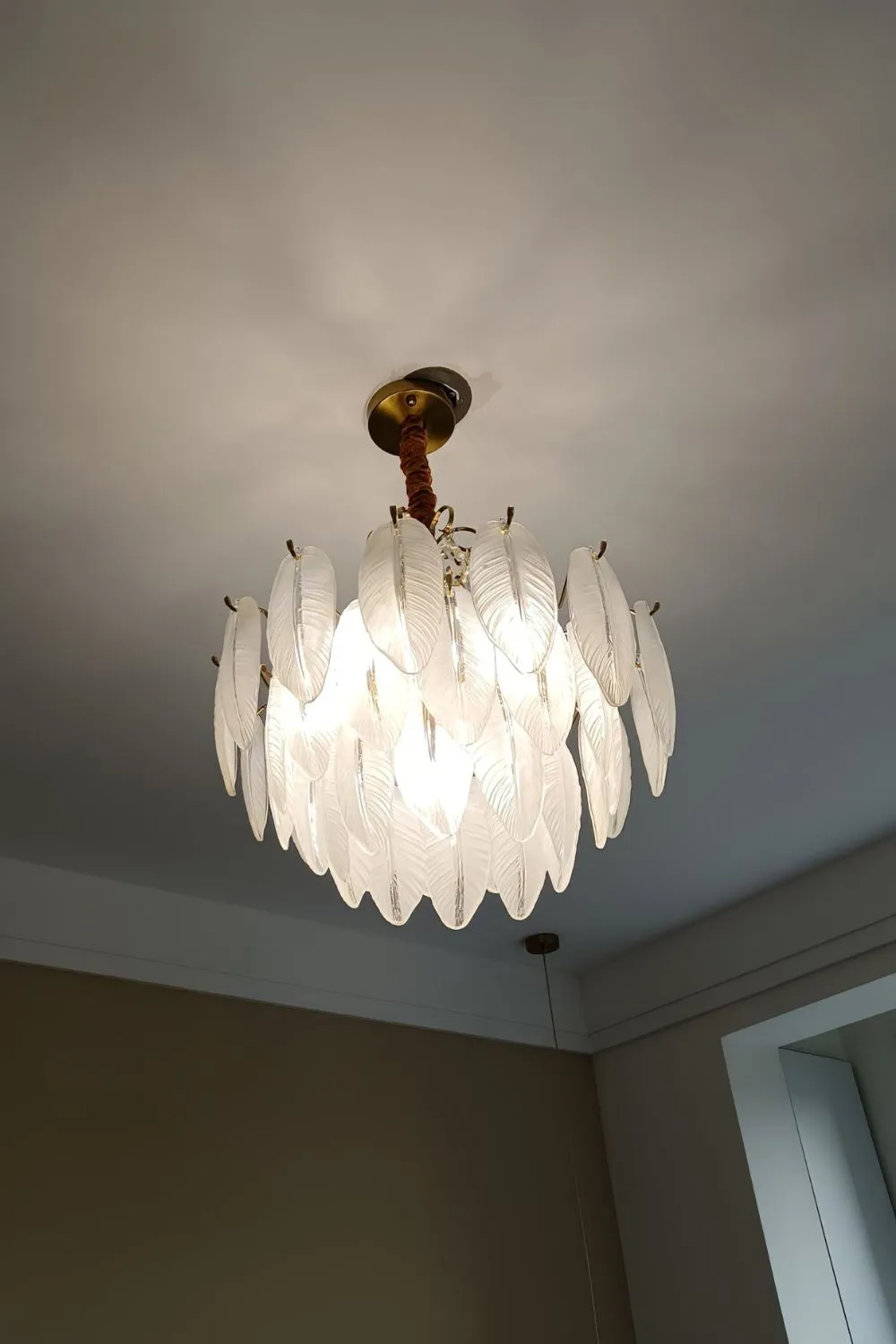 Glass Feather Chandeliers