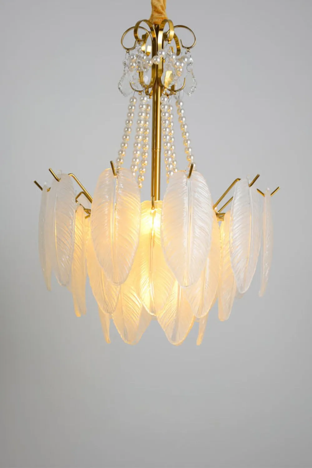 Glass Feather Chandeliers