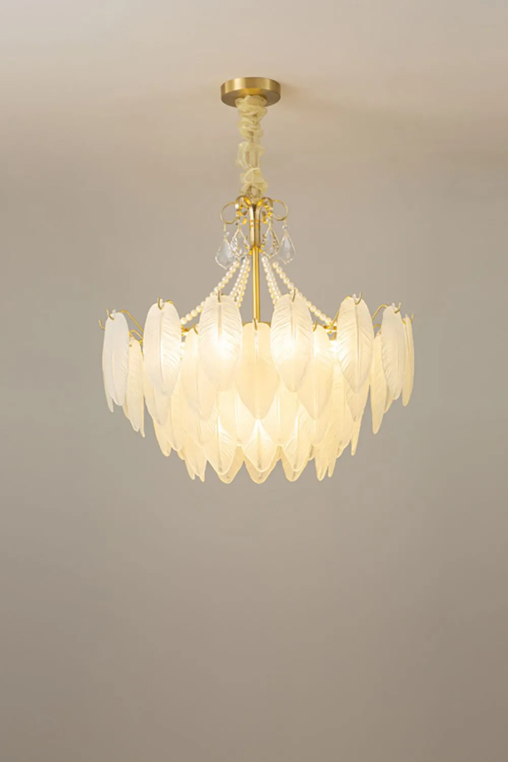 Glass Feather Chandeliers