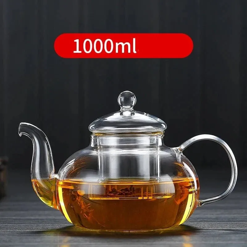 Glass Teapot with Bamboo Handle