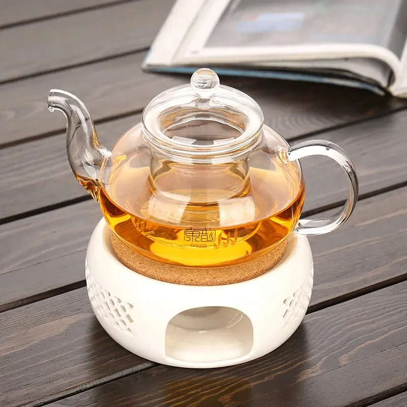 Glass Teapot with Bamboo Handle