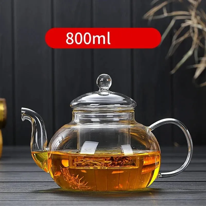 Glass Teapot with Bamboo Handle