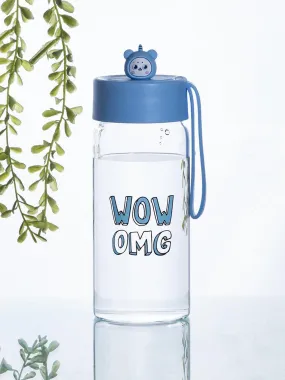 Glass, Water Bottle 380 Ml, Quirky Quotes, Glossy : Finish, Multicolor