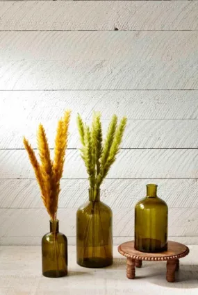 Green Glass Bottle Vases