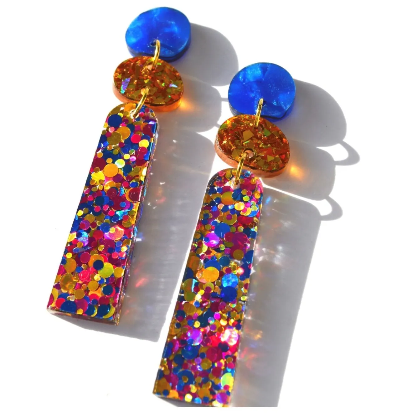 Hagen & Co Trapeze Earring - Electric Blue