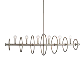 Hoopa Rusty Silver 6 Light Chandelier