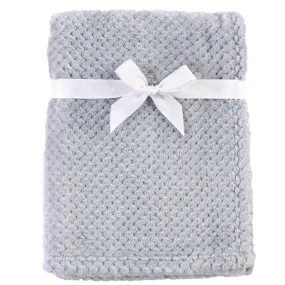 Hudson Baby Plush Waffle Blanket, Gray