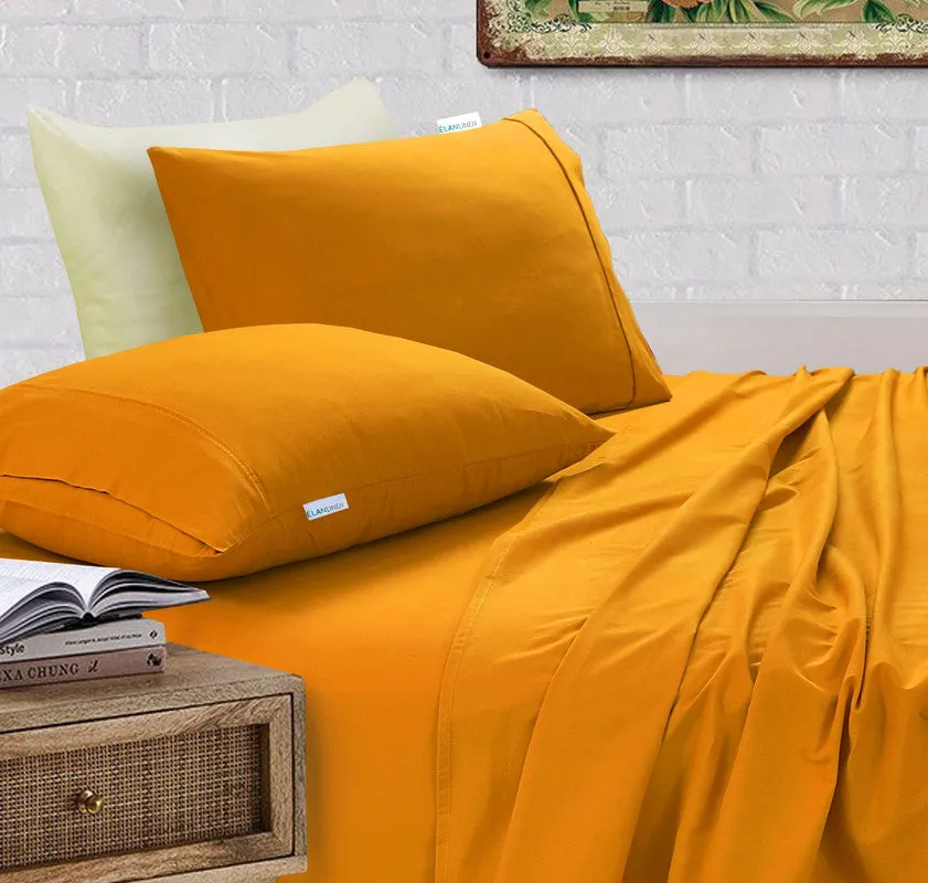 Hypoallergenic 500TC Egyptian Cotton Queen Bed Sheets Set - Elan Linen