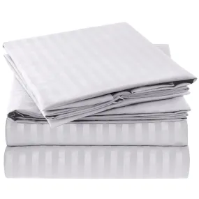 Iconic 4-Piece Microfiber Sheet Set (Striped)