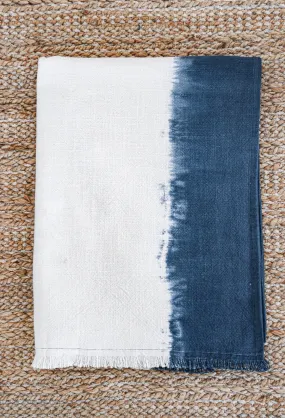 Indigo Blue Tie Dye Cotton Throw