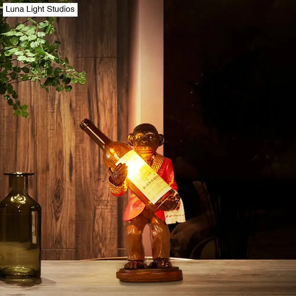 Industrial Monkey Table Lamp: One-Light Desk Light for Restaurants, Cafes, and Children's Bedrooms