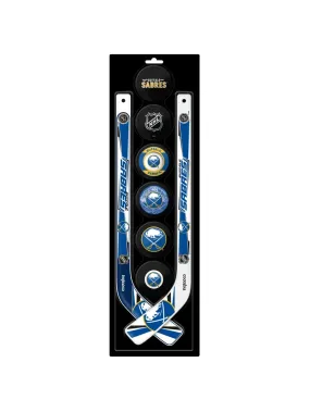 Inglasco NHL Buffalo Sabres 8-Pack Mini Stick & Foam Puck Set