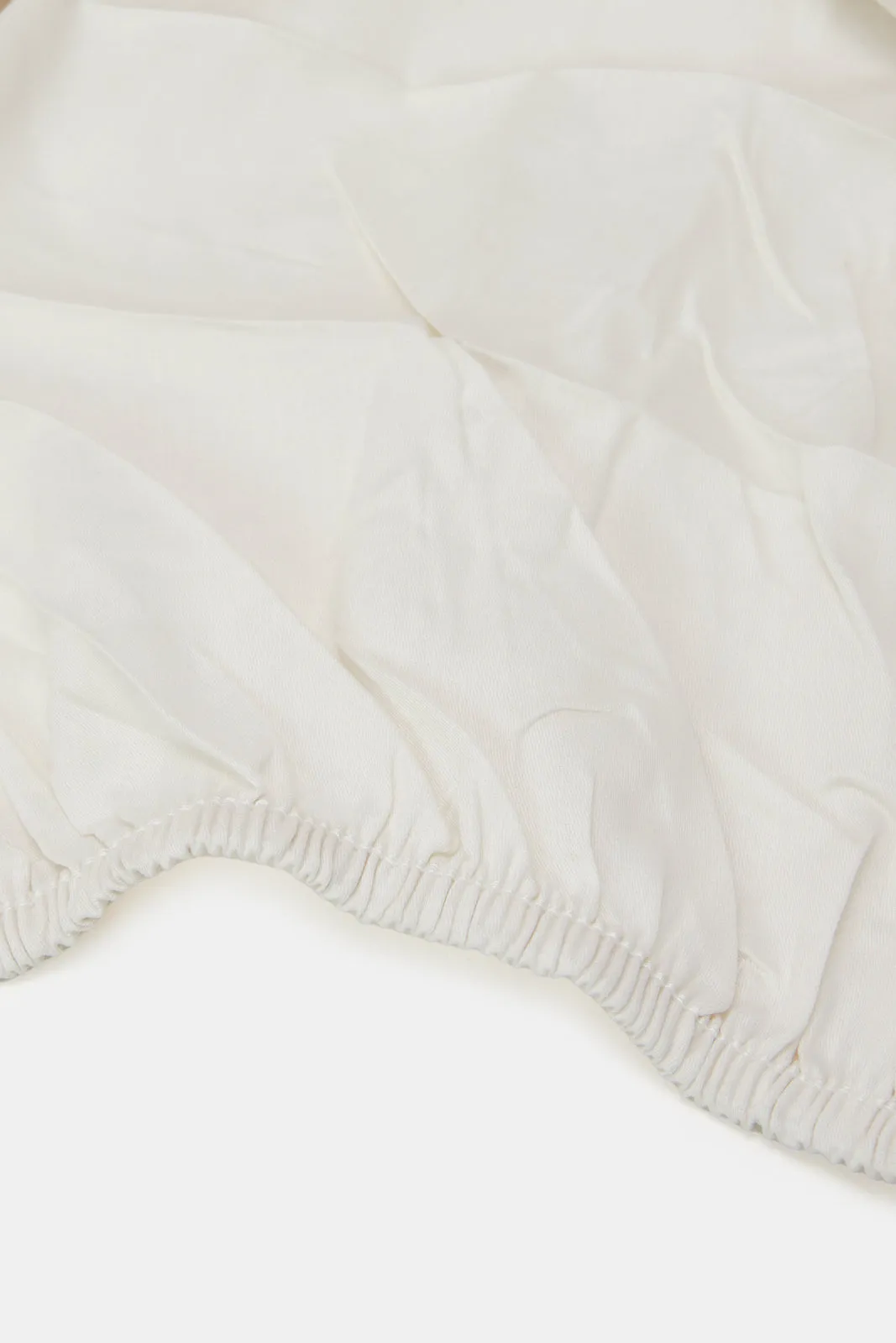 Ivory Cotton Fitted Sheet (Single Size)