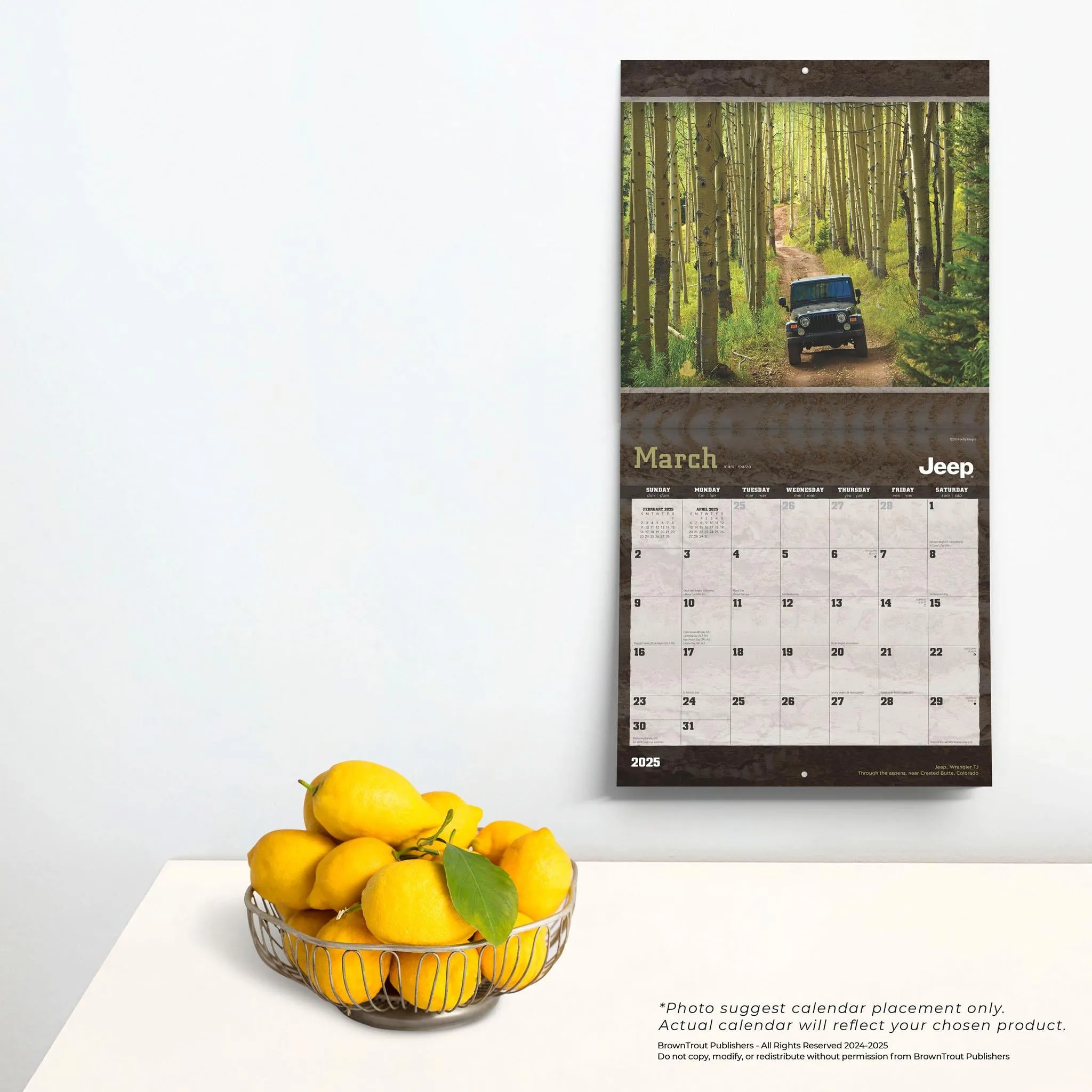 Jeep Wall 2025 Calendar