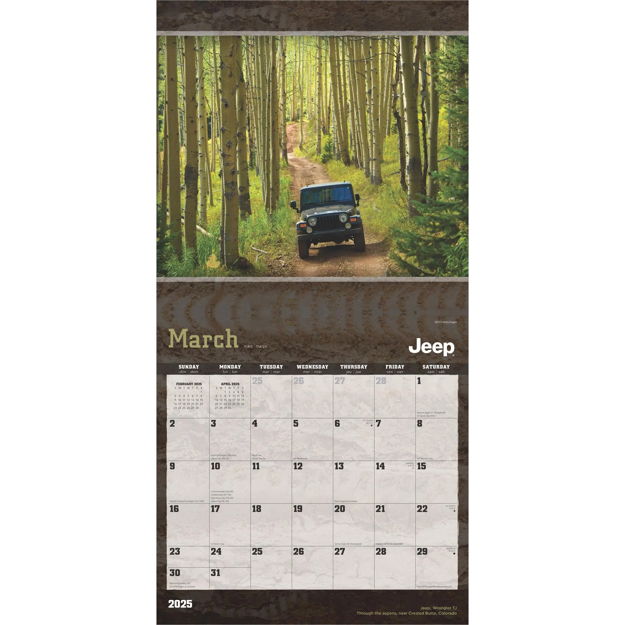 Jeep Wall 2025 Calendar