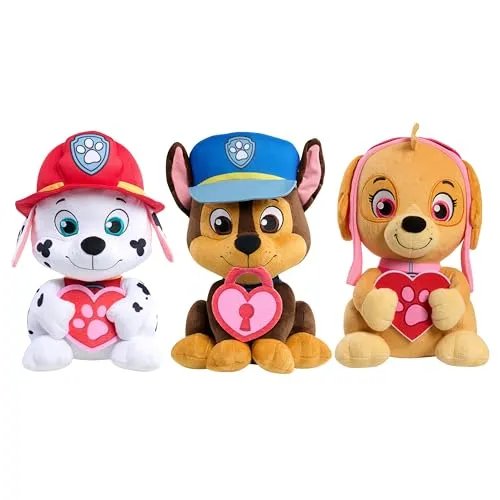 Just Play Paw Patrol Lots of Love Large 12-inch Plush Chase Stuffed Animal, Soft Puppy Plushie, Kids Toys for Ages 3 Up