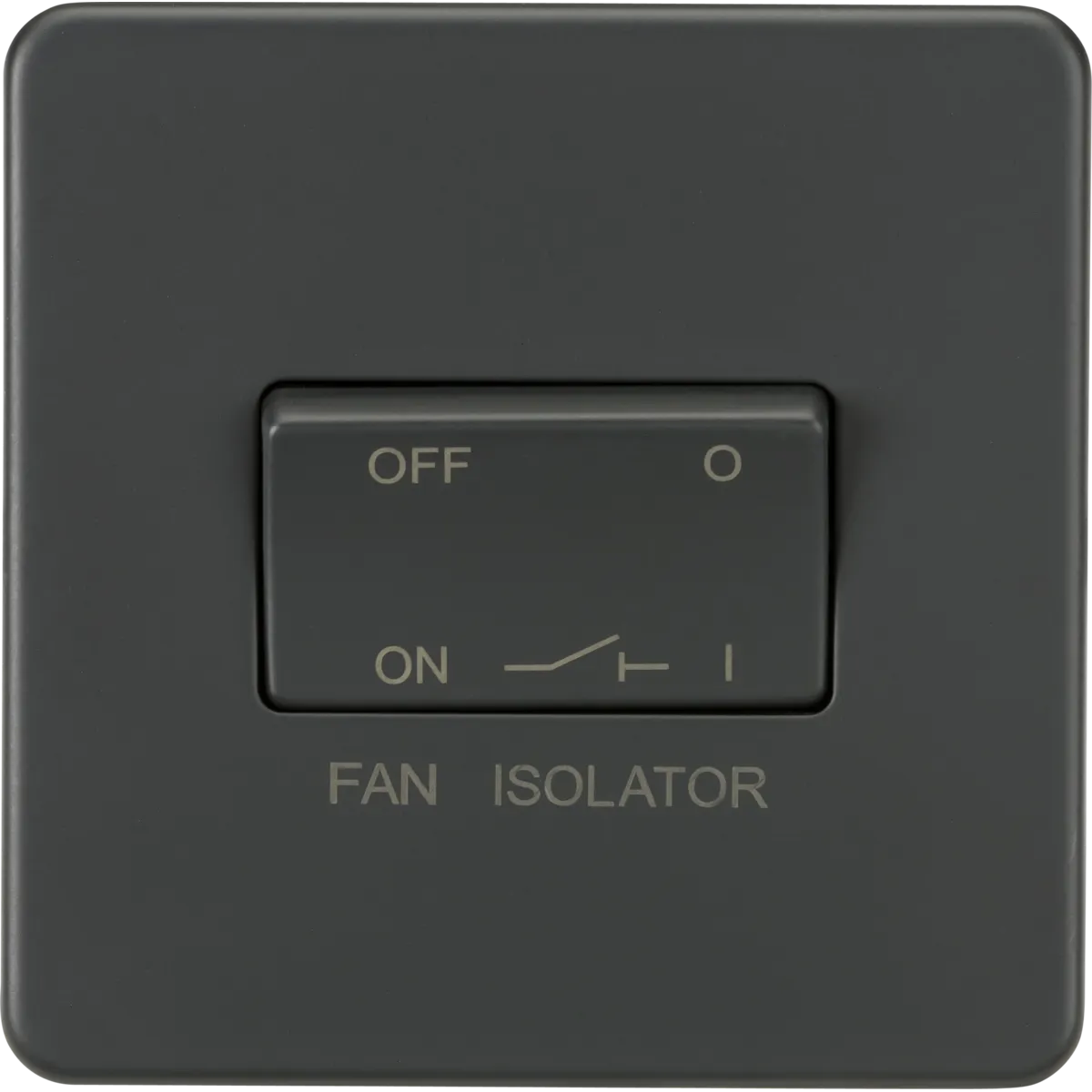 Knightsbridge Screwless 10A 3 Pole Fan Isolator Switch Anthracite