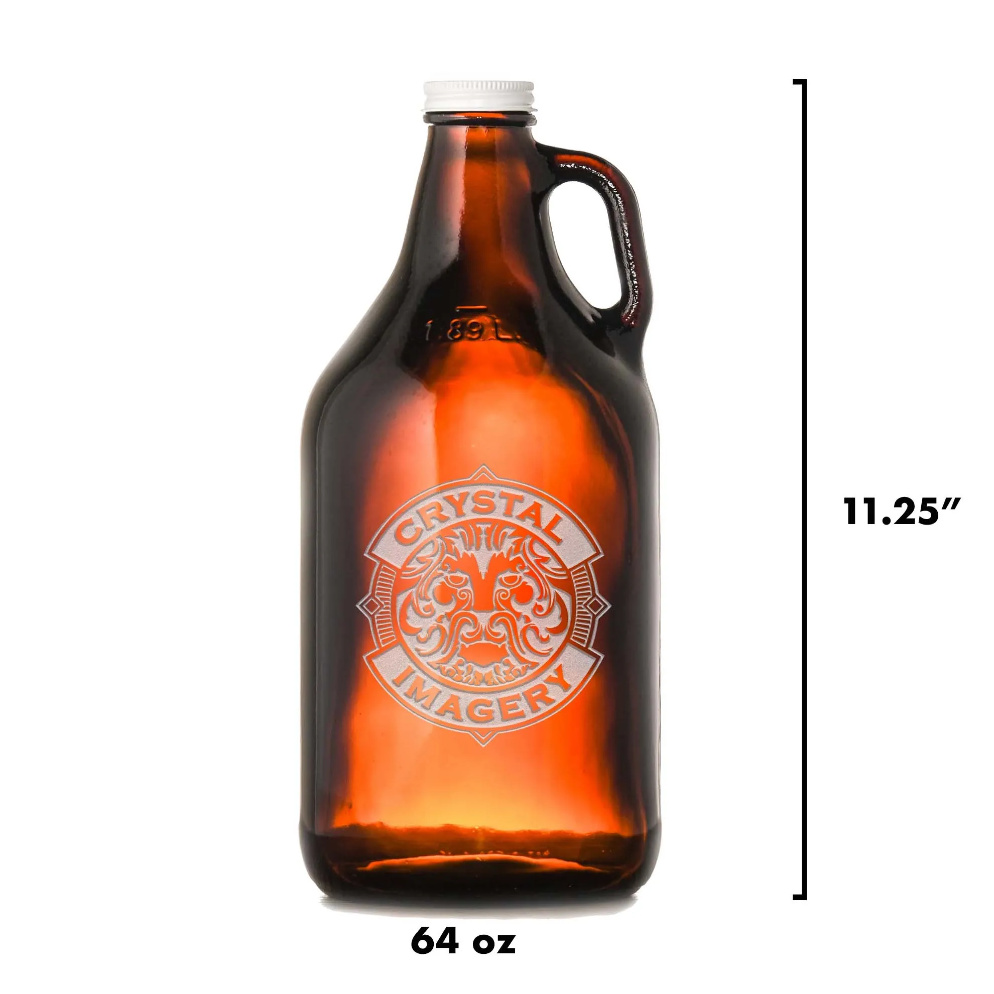 Let's Par-Tee Golf Engraved Beer Growler & Pint Glass Gift Set