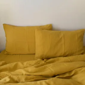 Linen Duvet Cover | Eldora Yellow