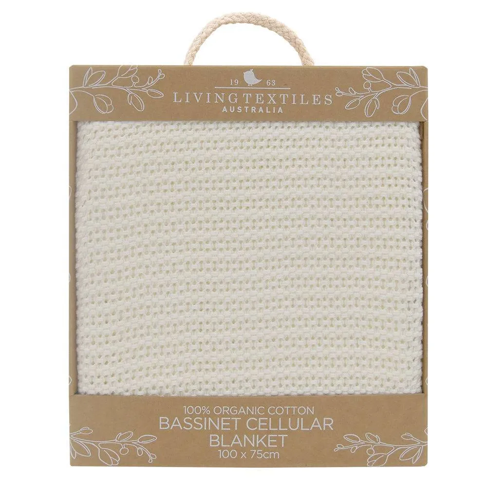 Living Textiles | Organic Cot Cellular Blanket - Natural White