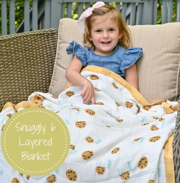 LollyBanks You Complete Me - Bamboo Milk and Cookies Baby Quilt