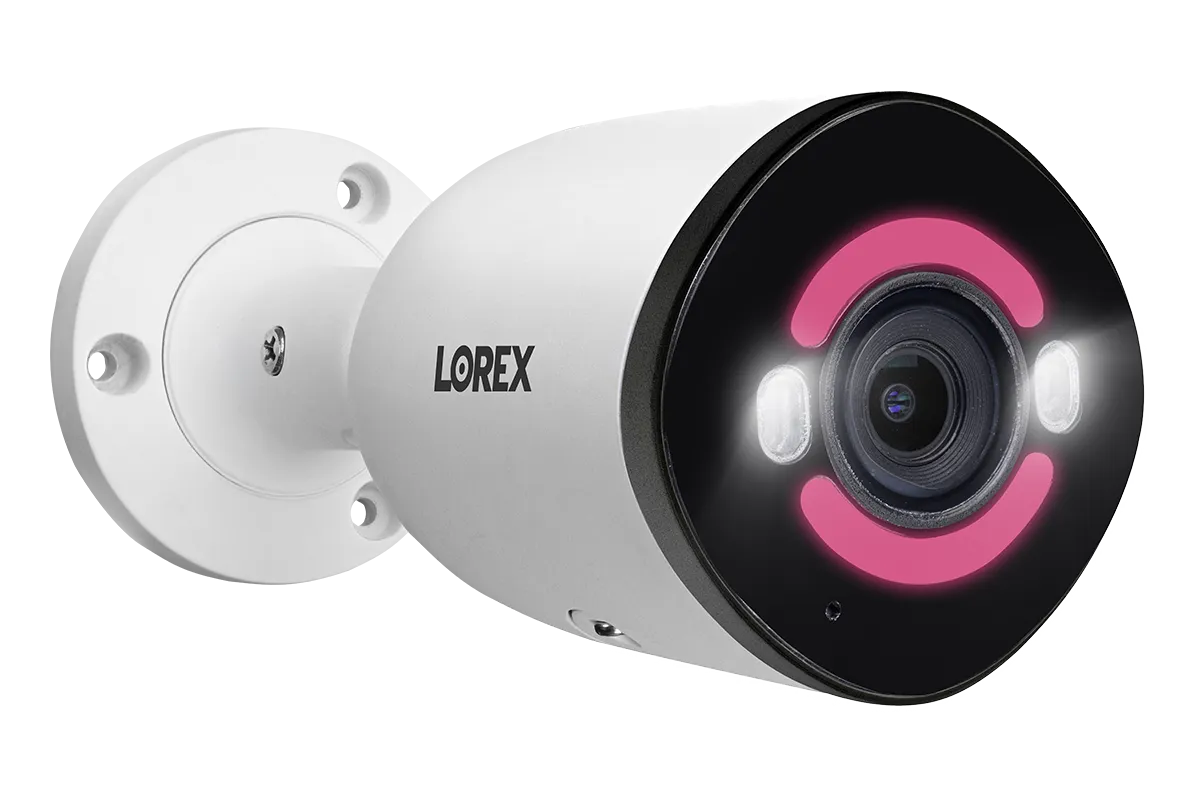 Lorex 4K  12MP IP Wired Bullet Security Camera with Smart Security Lighting