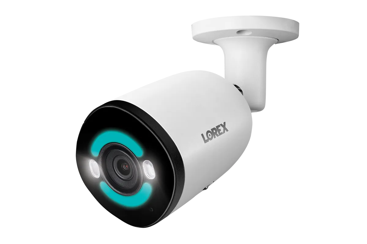 Lorex 4K  12MP IP Wired Bullet Security Camera with Smart Security Lighting