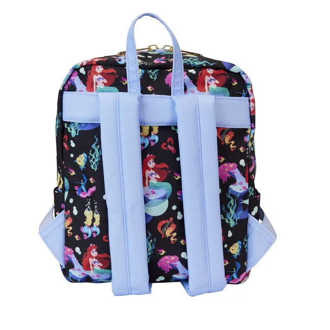 Loungefly The Little Mermaid 35th Anniversary Life Is The Bubbles AOP Mini-Backpack