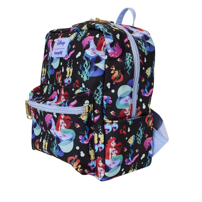 Loungefly The Little Mermaid 35th Anniversary Life Is The Bubbles AOP Mini-Backpack