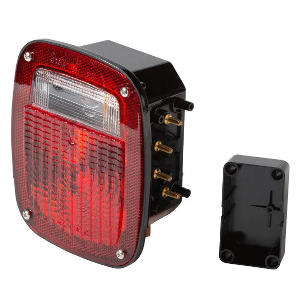 LTG 52902 Grote Torsion Mount Universal Stop Tail Turn Box Light w/ License Window (3 Stud, RH)