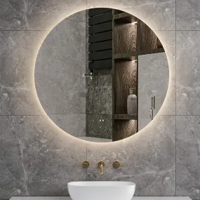 Luna 800mm Frameless Anti-Fog Dimmable Led Bathroom Mirror Round