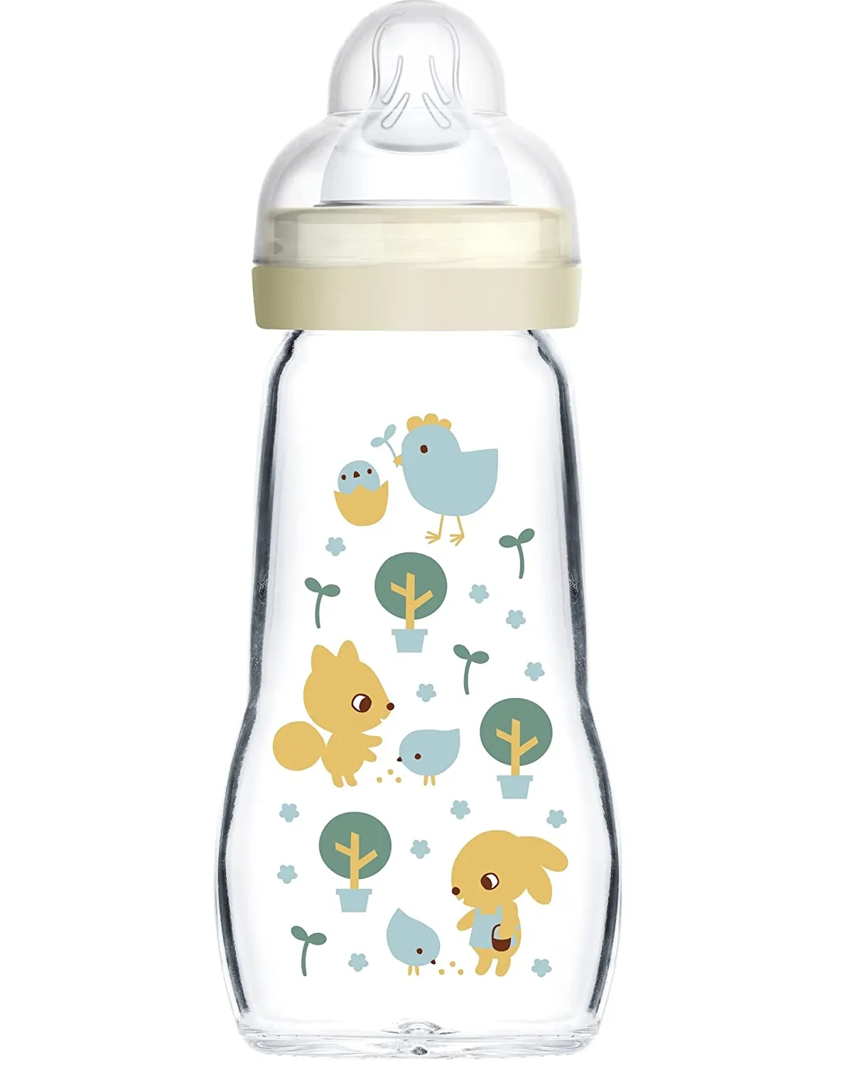 MAM Feel Good Organic Garden Glass Baby Bottle 260ml Unisex 2 