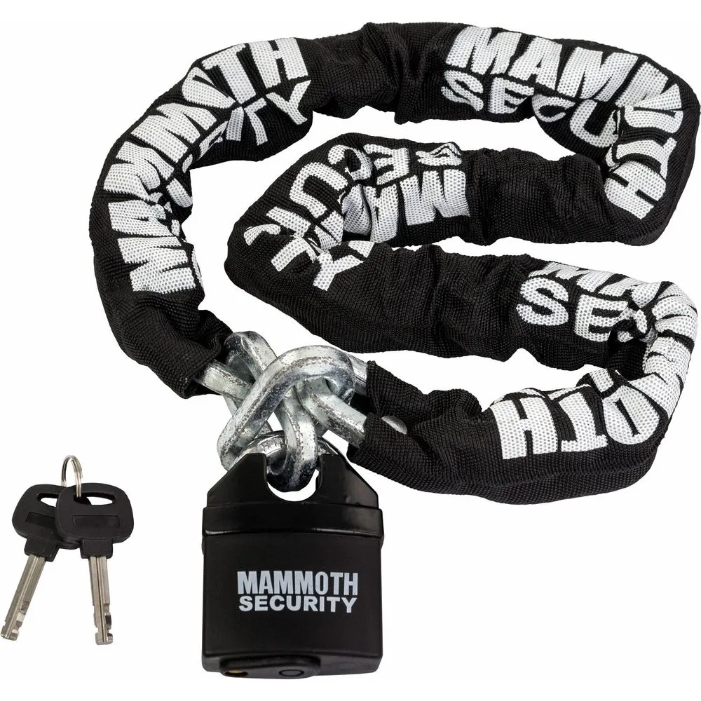 Mammoth Security Lock And Chain Chain / Closed Shackle Lock - 10 MM X 1200 MM