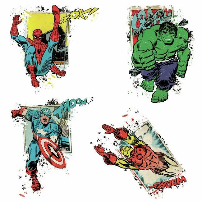 Marvel Super Hero Burst Peel and Stick Giant Wall Decals