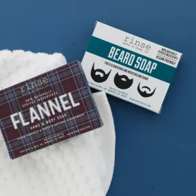 Mini Soap 2 Pack- Beard Bar & Flannel