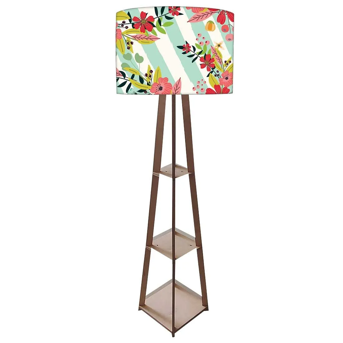 Modern Floor Lamps For Living Room - Stripes Floral