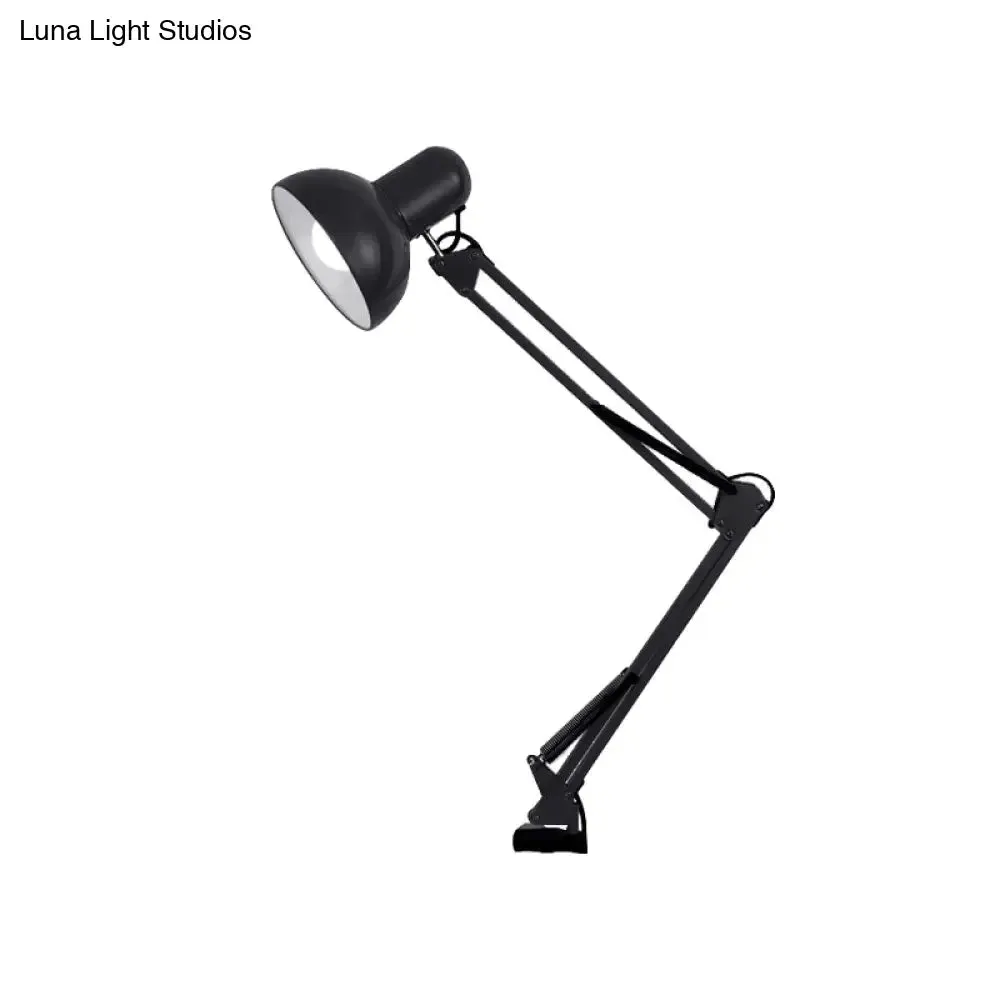 Modern Metal Shade Desk Lamp - Stylish Adjustable 1 Bulb Light for Bedroom Reading