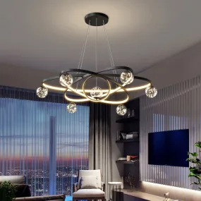 Modern Simple Chandeliers Living Bedroom Dining Room Pendant Lights Ring Home Indoor Lighting Decor LED Ceiling Light Fixtures