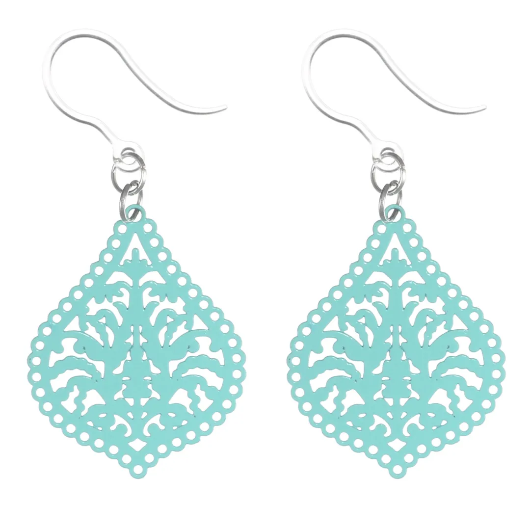 Moroccan Lamp Dangles Hypoallergenic Earrings for Sensitive Ears Made with Plastic Posts